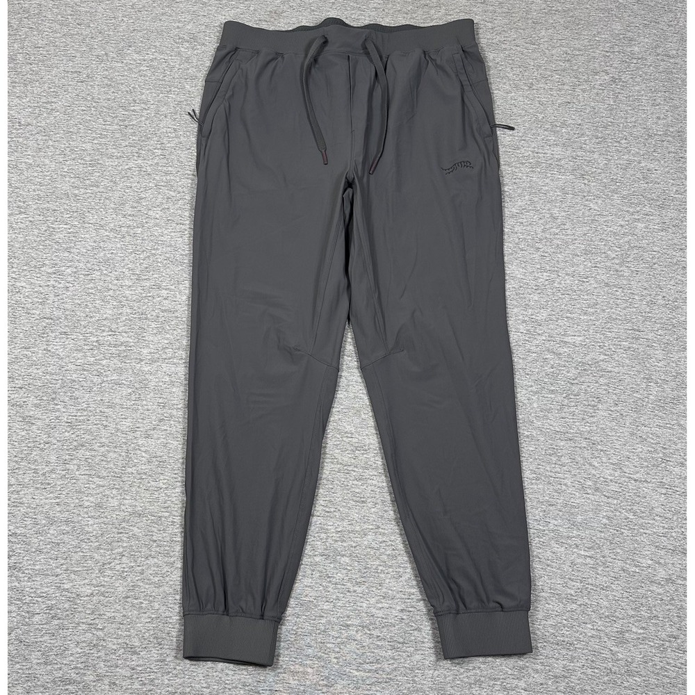 Sun Day Red Jogger Pants Mens Large Gray Performance Stretch Tiger Woods Golf